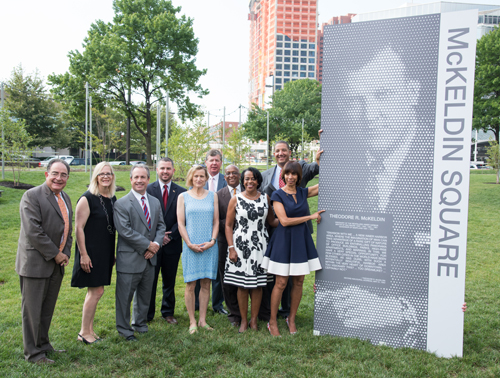 (l-r) Jay Perman, Elizabeth Minkin, Kirby Fowler, Eric Costello, Caroline McKeldin Wayner, John Frisch, Jack Young, Joan Pratt, Keifer Mitchell, and Catherine Pugh