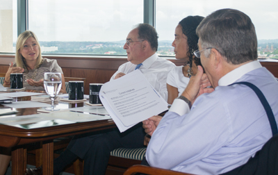 (l-r) Ashley Valis, Jay A. Perman, Elsie Stines, Rep. Ruppersberger