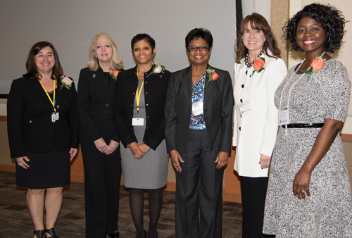 From left, Aphrodite Bodycomb, Paula Monopoli, Nicol King, Norma C. Hunter, Jennifer Litchman, and Lakeisha Mathews.