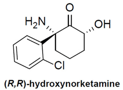 The compound  hydroxynorketamine.