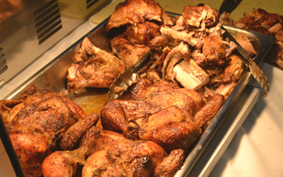 Primo Chicken on Lombard Street offered its signature Peruvian chicken for tasting.