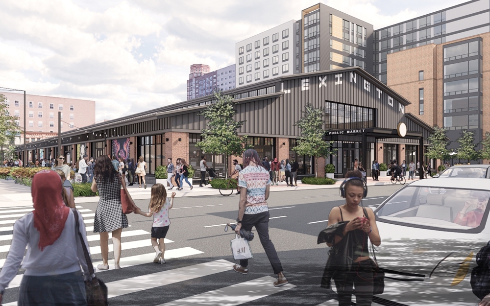 Artist's rendering of the new Lexington Market's South Market building.