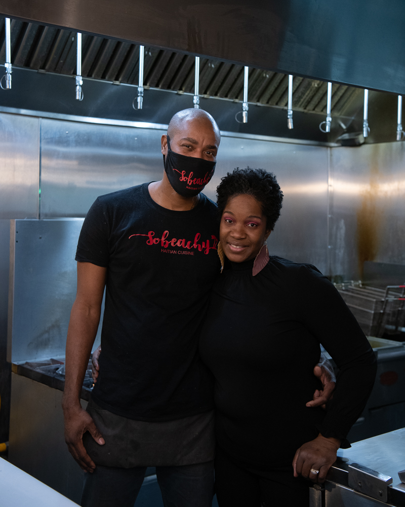 Leo and Chanel Fleurimond, the owners of SoBeachy Haitian Cuisine.