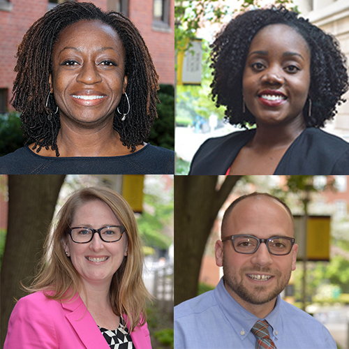 Clockwise from left, University of Maryland School of Social Work’s Wendy E. Shaia, EdD, MSW, ’01; Ericka M. Lewis, PhD; Becky Davis, MSW; and Christopher S. Beegle, MSW, LCSW-C.