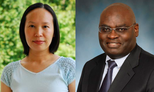 Xiaoli Nan, PhD, MA, a professor of communication science and co-director of Graduate Studies in the Department of Communication at University of Maryland, College Park, and Clement A. Adebamowo, BM, ChB, ScD, FWACS, FACS, professor of epidemiology and public health at the Institute of Human Virology at University of Maryland School of Medicine.
