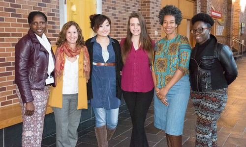 From left, Martine Kirwin, Trish Milburn, Allison Pugay, Meagan Hayes, Toya Sherrill, and Oriyomi Dawodu.