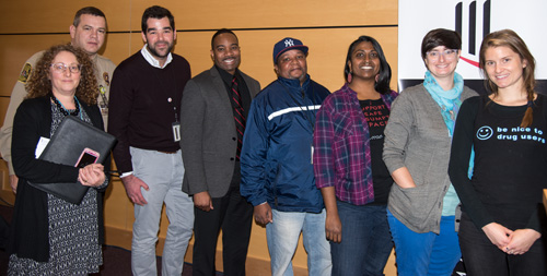 From left: Corey Shdaimah, Thomas Leone, Daniel Atzmon, Matthew Johnson, Ricky Morris, Rajani Gudlavalleti, Harriet Smith, and Zofia Kozak.