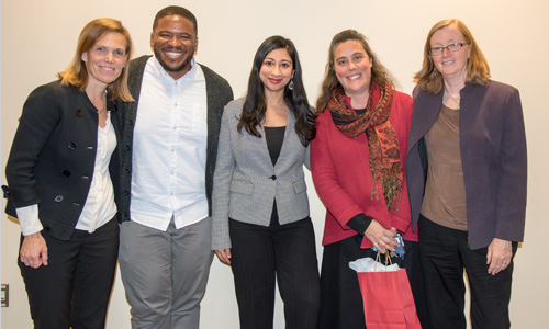 From left, Kathleen Page, Jonathan Jayes-Green, Nalini Negi, Elizabeth Alex, and Maureen Sweeney.