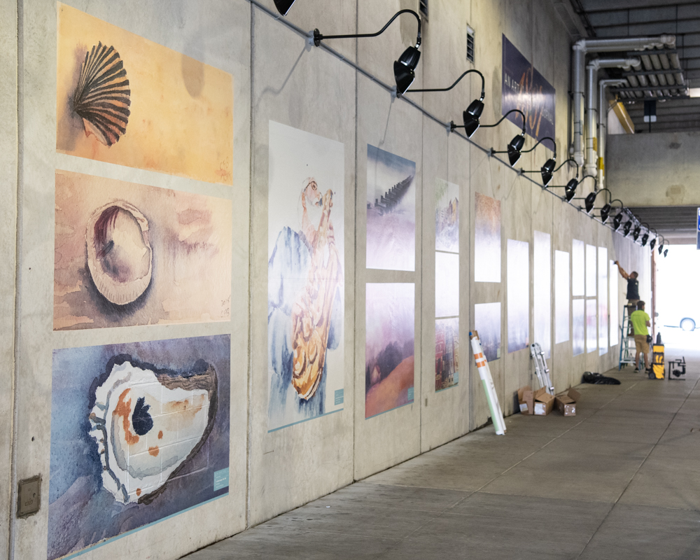 The Pearl Street underpass has been transformed into an exhibit featuring 32 pieces of art from the inaugural 1807 journal.