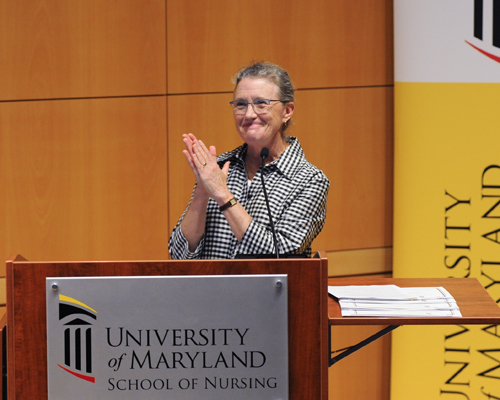 University of Maryland School of Nursing Dean Jane M. Kirschling, PhD, RN, FAAN, welcomes attendees to the 29th Annual Summer Institute in Nursing Informatics. 