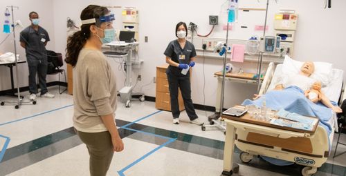 Some University of Maryland School of Nursing students have returned for hands-on learning in simulation labs.