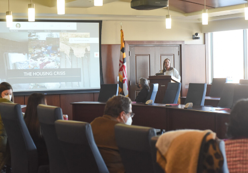 Kerri McGowan Lowrey of the University of Maryland Francis King Carey School of Law discusses her team's interprofessional seed grant project about housing needs in the wake of COVID-19.