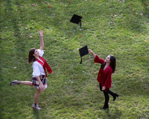 University of Maryland School of Nursing students celebrate their graduation.