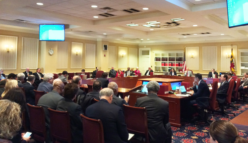 The Senate Budget and Taxation Committee hears testimony on SB 1052, the University of Maryland Strategic Partnership Act of 2016