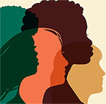 silhouettes of different women