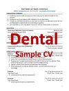 Dentistry Sample CV Thumbnail