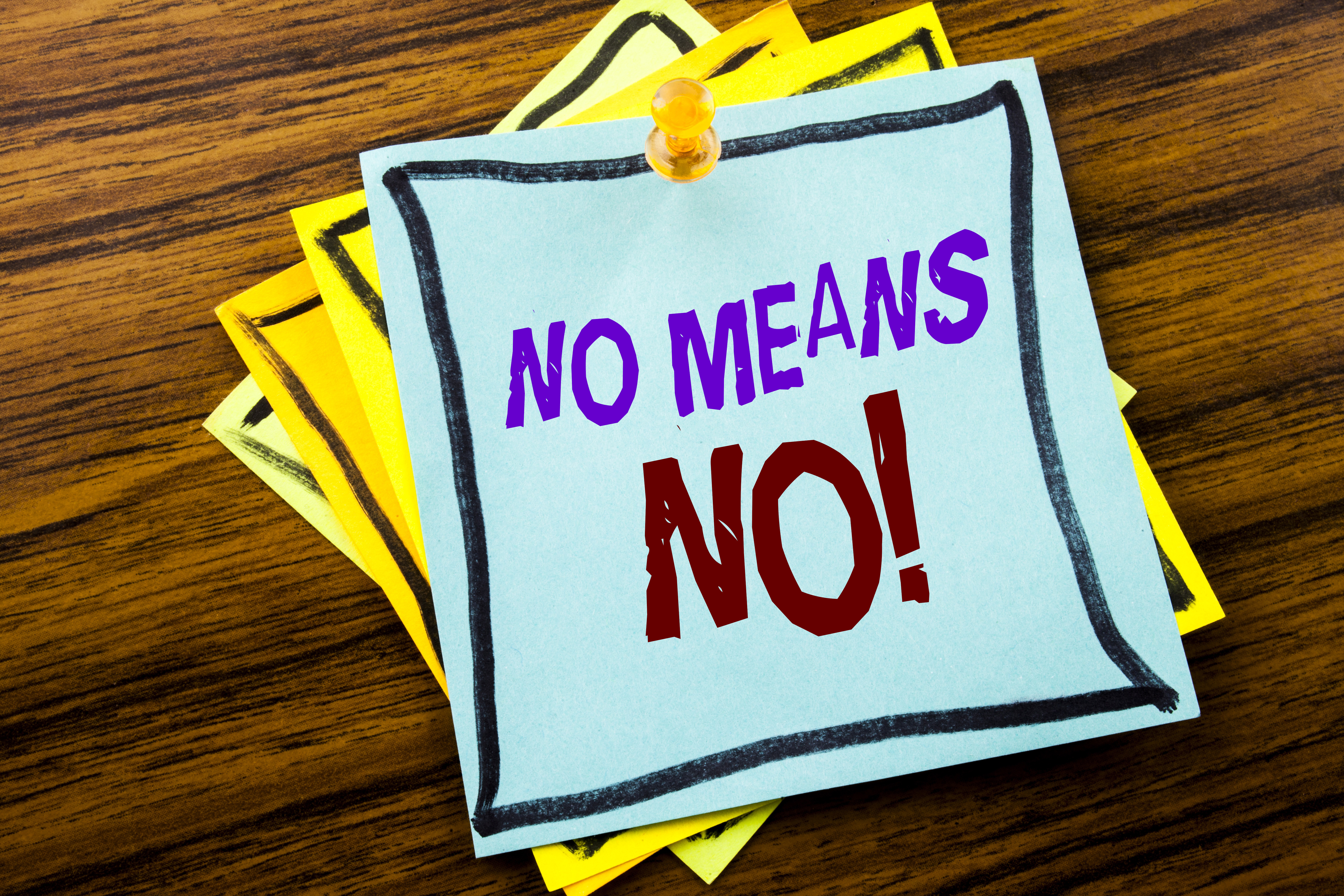 No means no! sign