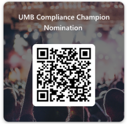 Nominate a Compliance Champion QR code