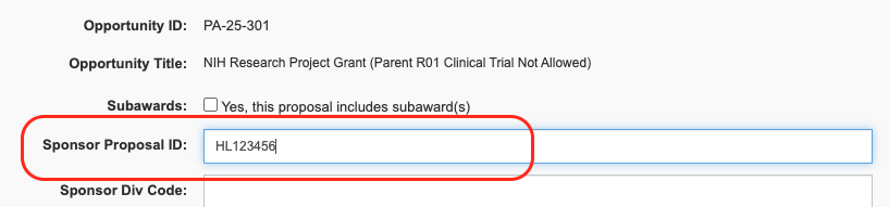 Screenshot from Kuali Research showing the field described in the web page.