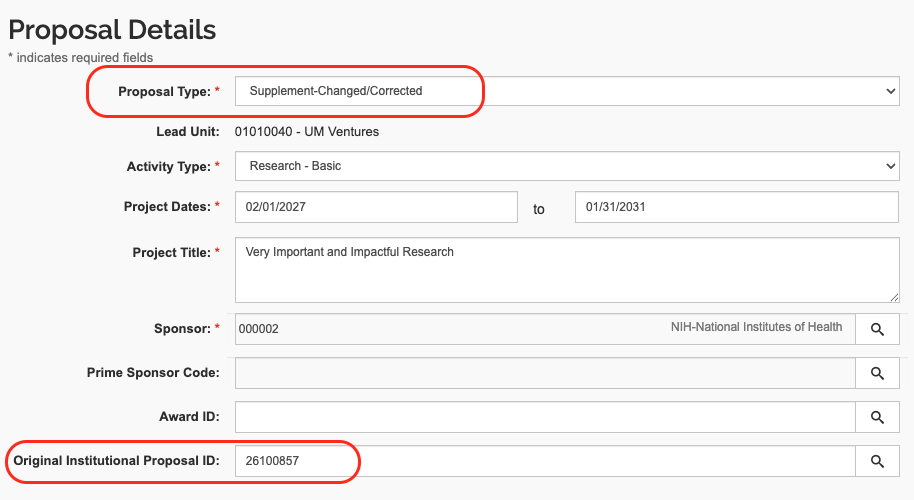 Screenshot from Kuali Research showing the fields described in the web page.
