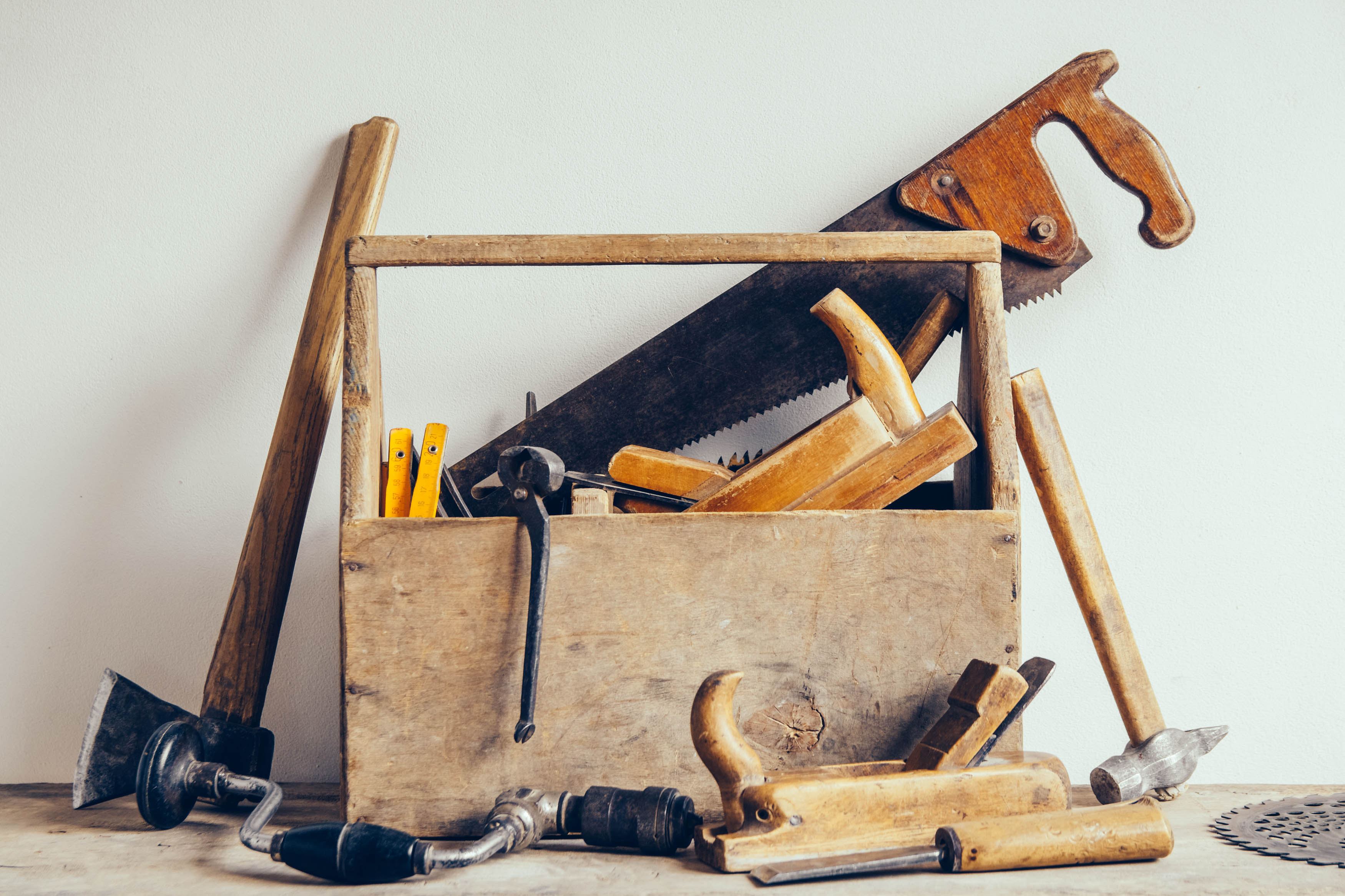 Toolbox filled with tools