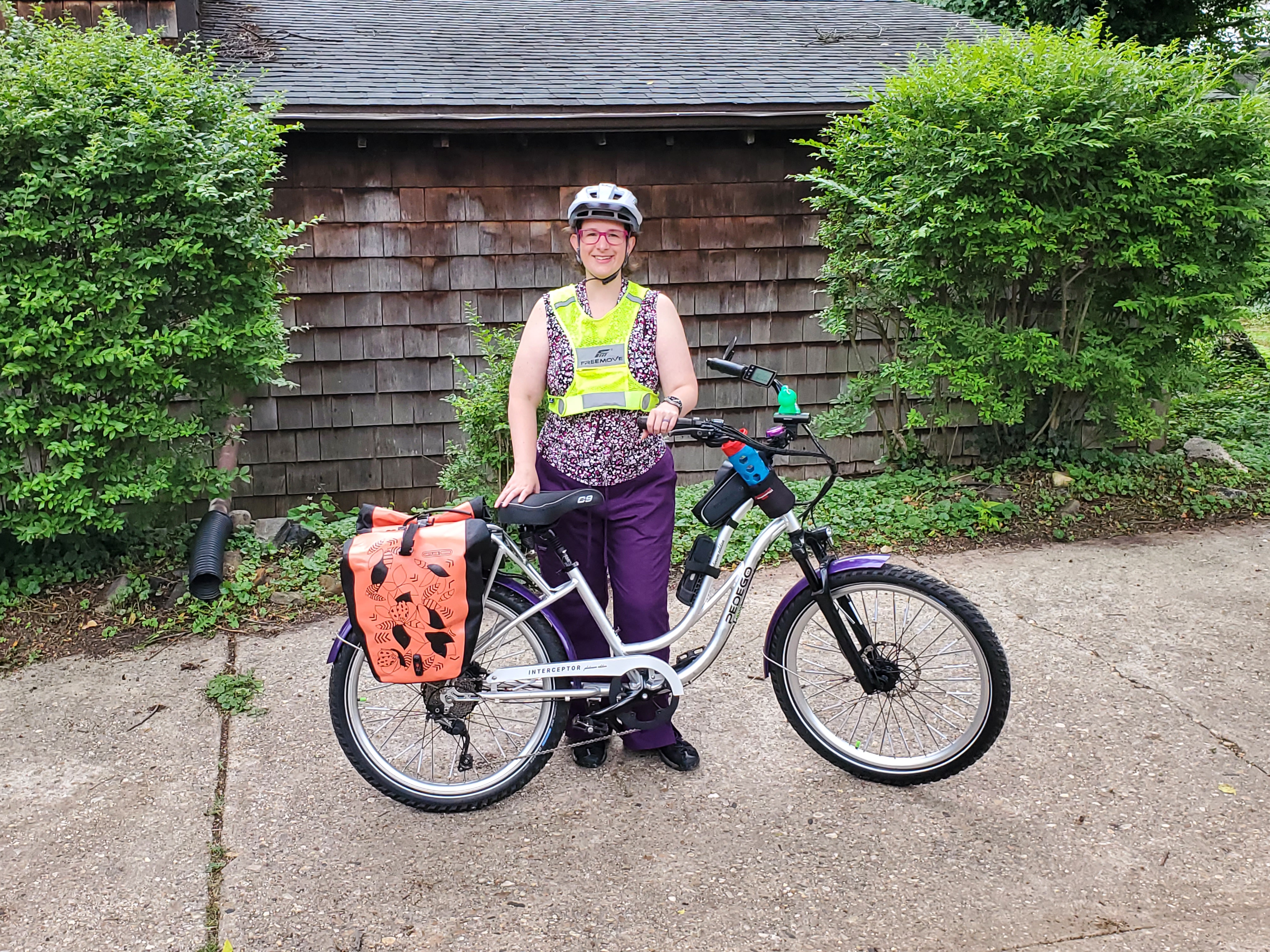 staff member and bike