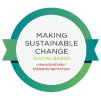 badge for Making Sustainable Change micro-course