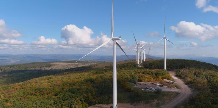 wind turbines part of Pinnacle project