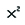 Super Script Icon with an X and a two in the top right hand corner