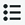 Unordered List format icon of lines and circles